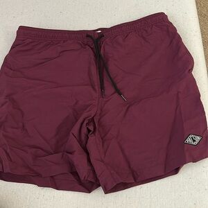 PACSUN Maroon Swimming Trunks for Men